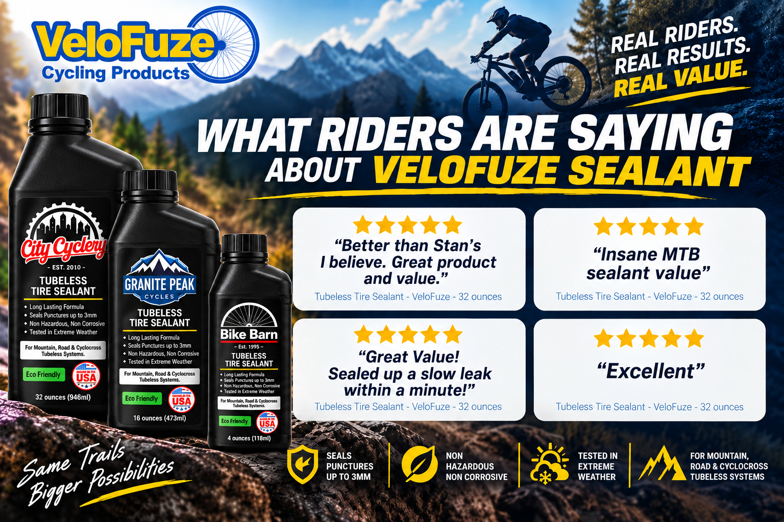 VeloFuze Tubeless Tire Sealant Reviews VeloFuze Tubeless Tire Sealant Reviews
